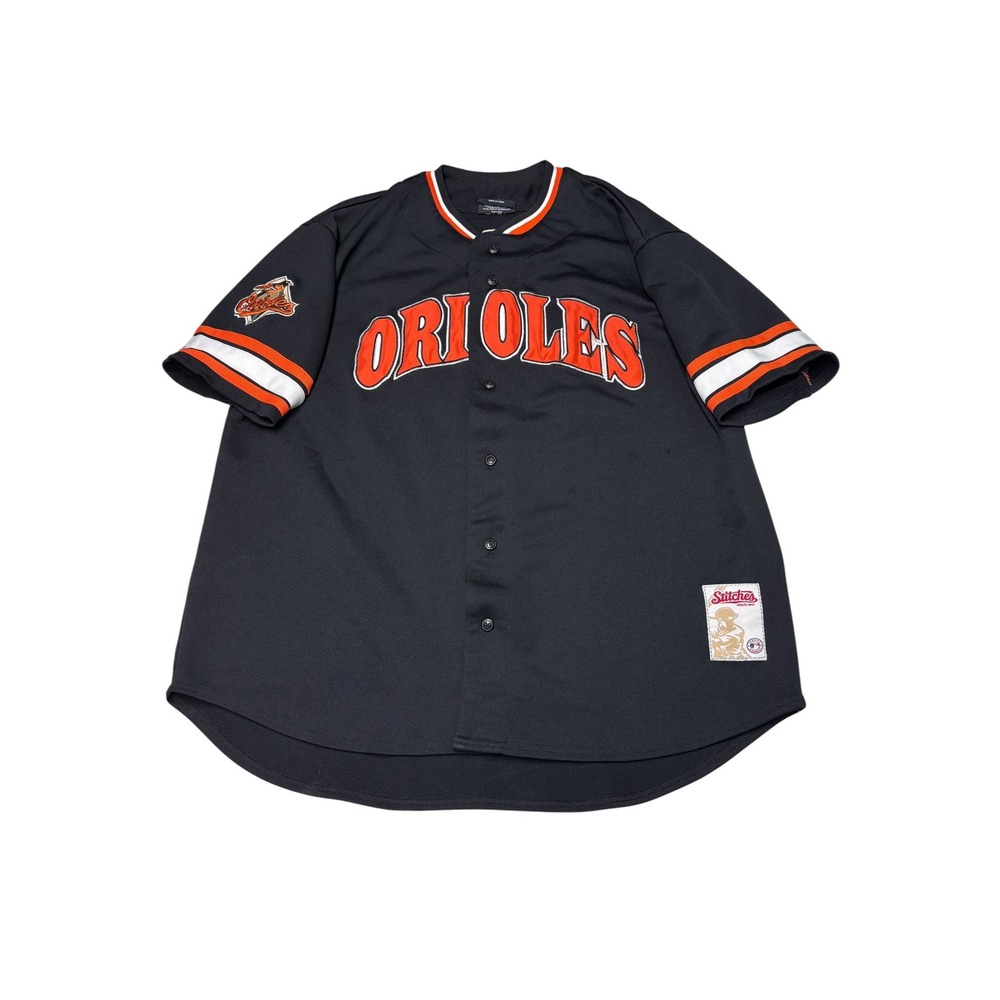 Stitches Baltimore Orioles Jorge Lopez 18 MLB Baseball Jersey Mens XL Black